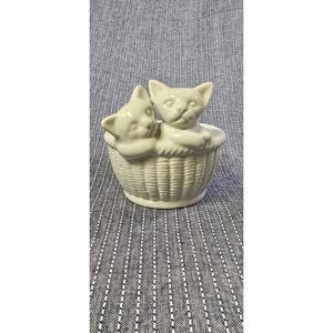 vintage white ceramic planter